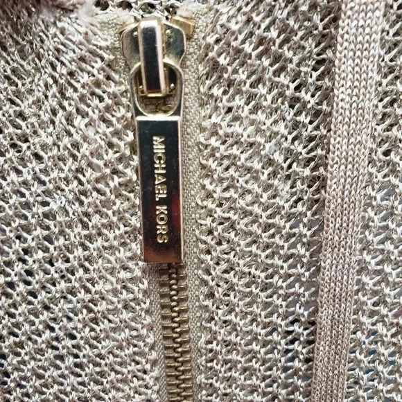 MICHAEL Michael Kors Gold Mesh Zip Up Hoodie - Picture 4 of 5
